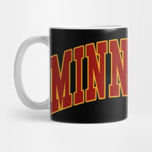 Minnesota - college university font letters text word basketball baseball softball volleyball hockey football love fan player christmas birthday gift for men women kids mothers fathers day dad mom vintage retro Mug